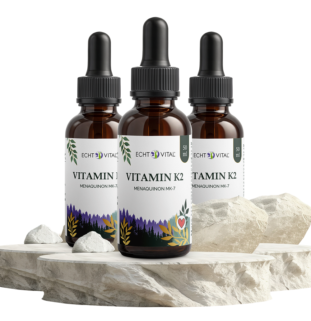 Vitamin K2 Tropfen natürlich - ECHT VITAL Premium Qualität